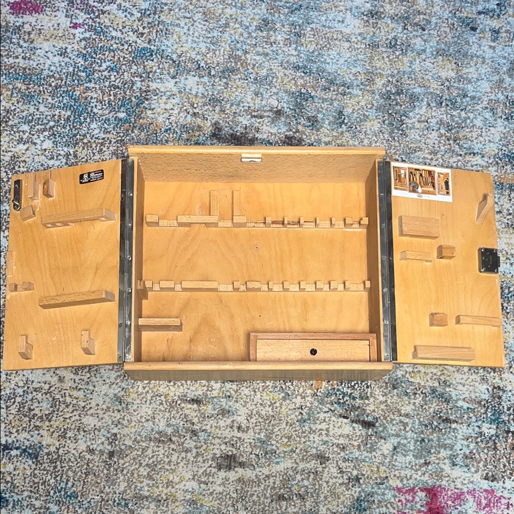 Wooden Tools Cabinet, handmade from West Germany